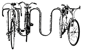 Picture of bike rack with bikes.