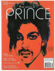 Andy Warhol picture of Prince on a Conde Nast Cover